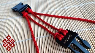 How to Make a Two Strand Double Cow's Hitch Paracord Buckle Core Tutorial