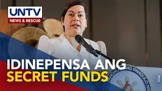 VP Sara, idinepensa ang secret fund use para sa seguridad; mga kontra, tinawag na kalaban ng bayan