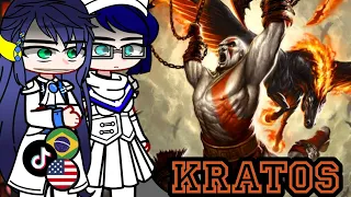 Valkyries  react to Kratos (tik Toks) english 🇺🇲 and Portuguese 🇧🇷