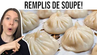 DUMPLINGS À LA SOUPE (POULET) - CHICKEN SOUP DUMPLING - XIAO LONG BAO - HOP DANS LE WOK!