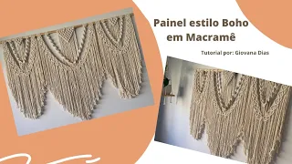 Painel de Macramê estilo Boho/Diy Macramê/Max Painel de Macramê/Decoração estilo Boho