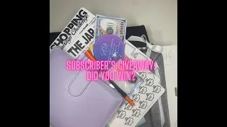 ADDING TO MY SINKING FUND I SUBSCRIBER WINNER I DID YOU WIN THE #100subscriber GIVEAWAY?