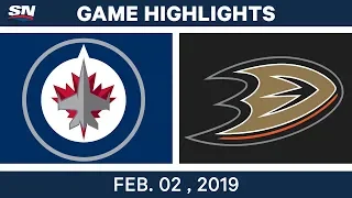 NHL Highlights | Ducks vs. Jets - Feb. 2, 2019