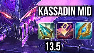KASSADIN vs VIKTOR (MID) | 10/0/4, Legendary, 400+ games | KR Master | 13.5
