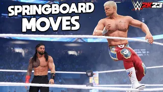 Every Springboard Move In WWE 2K23!!