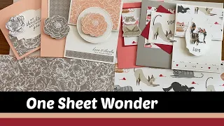 Double One Sheet Wonder Free Class - make a variety of cards from an easy template!