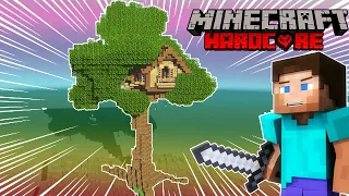 I MADE A MODERN TREE HOUSE IN MINECRAFT HARDCORE #2