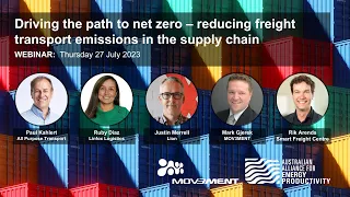 WEBINAR: Driving the path to net zero - reducing freight transport emissions in the supply chain