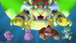 Mario Party 10 - Mushroom Park - Toadette vs Peach vs DK vs Yoshi (Bowser Party)