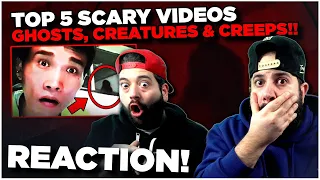 Top 5 SCARY Videos of GHOSTS, Creatures, & CREEPS | SCARY REACTION!!