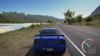 Nissan Skyline R34 sound comparison in 5 games