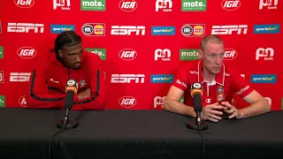 John Rillie and Alexandre Sarr press conference vs Tasmania JackJumpers Round 20 NBL24