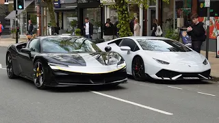 carspotting in Alderley edge (lamborghini aventador,ferrari sf90×2,lamborghini huracan,porshe gt3rs)