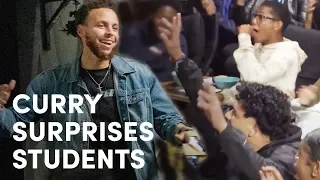 Injured Stephen Curry Gives High School Kids Surprise of a Lifetime