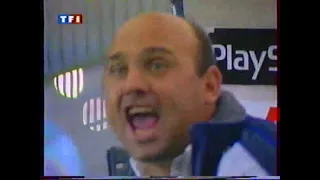 Frédéric Antonetti ses réactions sur le banc de touche en 1996 lors Montpellier Bastia