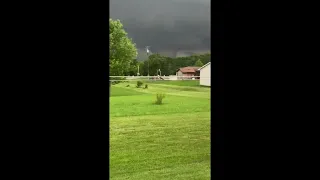 Large tornado spotted near Goreville, IL