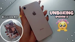 MEU CELULAR NOVO *iphone 8* unboxing 🤍