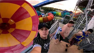 SNEAKING INTO MASSIVE WATERPARK IN THE NIGHT.. INSANE!