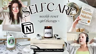 Self Care on Weekdays✨ Skincare, chores, food, & weekly reset w/ Notion