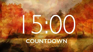 15 Minute Fall Leaves Timer with Relaxing Music and Alarm 🎵⏰