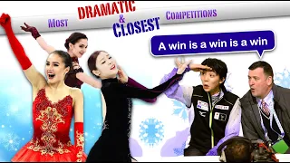 Closest competitions in Figure Skating | Dramatic and Controversial wins on Ice