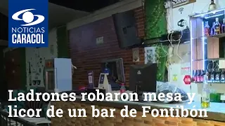 Ladrones robaron mesa y hasta el licor de un bar de Fontibón
