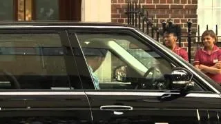 Royal baby: William drives the family home