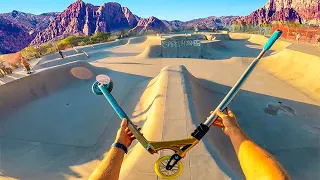 Scooter at BIGGEST SKATEPARK IN DESERT