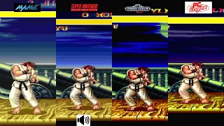 Street fighter 2 Arcade VS Snes VS Megadrive VS PC Engine Ryu Sprite Comparison Console VS Console