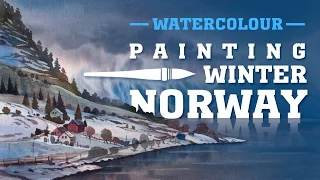 Рисуем Акварелью | Зима в Норвегии | Winter in Norway