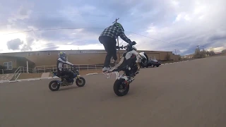 Grom stunts!!! NO HANDS FOR DAYS!!!