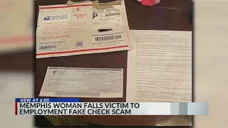 Memphis woman falls victim to employment fake check scam