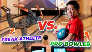 This FREAK ATHLETE Challenged Me To A Bowling Match