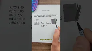 RESPONDA RÁPIDO! Vamos ver se você consegue acertar? #Matemática #desafio #concursos #educação
