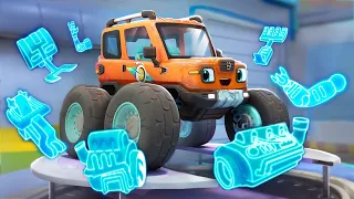 Monster Truck’s Big Transformation | Shark Truck, Ice Cream Truck | Wheely World-Car Cartoon & Songs