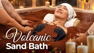 ASMR I got Scrubbing Massage with HOT SAND Japanese volcanic 😮🤩 #satisfying