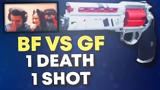 Destiny 2 DRUNK BFvsGF 1 DEATH = 1 SHOT CHALLENGE - LUNAS HOWL + CHAPERONE BEST SETUP