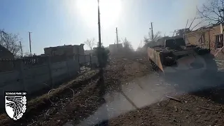 Уничтоженный М-113 ВСУ в частном секторе Артемовска/Destroyed M-113 in the outskirts of Artemovsk