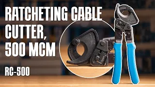 Jonard Tools Ratcheting Cable Cutter, 500 MCM (RC-500) Product Video