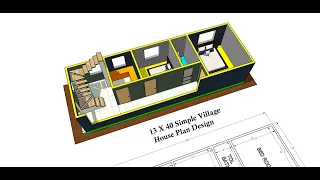 13 x 40 small house plan design II 13 x 40 ghar ka naksha II 2 bhk house plan