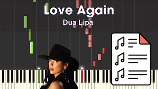 Dua Lipa - Love Again | Piano Tutorial Sheet Music