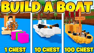 1 10 100 RARE CHEST CHALLANGE! Build a Boat