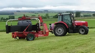 Cumbrian Silage 2019 - Wrapping Bales with Massey Ferguson 5470 & Kverneland Wrapper