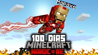 🟥Sobreviví 100 Días SIENDO IRON MAN en Minecraft HARDCORE...Esto fue lo que Pasó