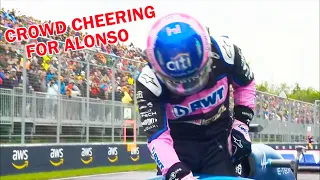 Crowd Cheering for Fernando Alonso - 2022 Canadian GP Qualifying