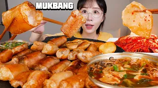 노릇노릇 통대창 2kg 구워서 얼큰한 김치버섯전골 수제비와 함께 먹방❤️ Daechang (grilled Beef Intestines), Kimchi Sujebi Mukbang