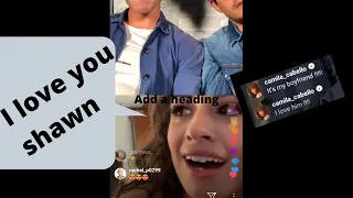 Camila Cabello joining shawn mendes on instagram live.