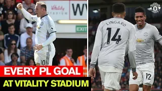 Manchester United | Every Premier League Goal At Bournemouth | Rooney, Ibrahimovic, Rashford