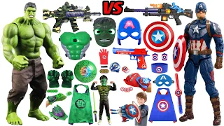 Captain America VS Hulk Toys Collection Unboxing Review-Cloak，Robots，Mask，gloves，Shield，Laser sword