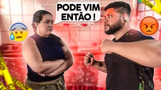 FINGI QUE IA BATER NA MINHA NAMORADA pra ver a reação DELA - trollei minha namorada